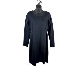 Duluth Trading Wearwithall Ponte Knit Long Sleeve Dark Navy Blue Dress Size XS